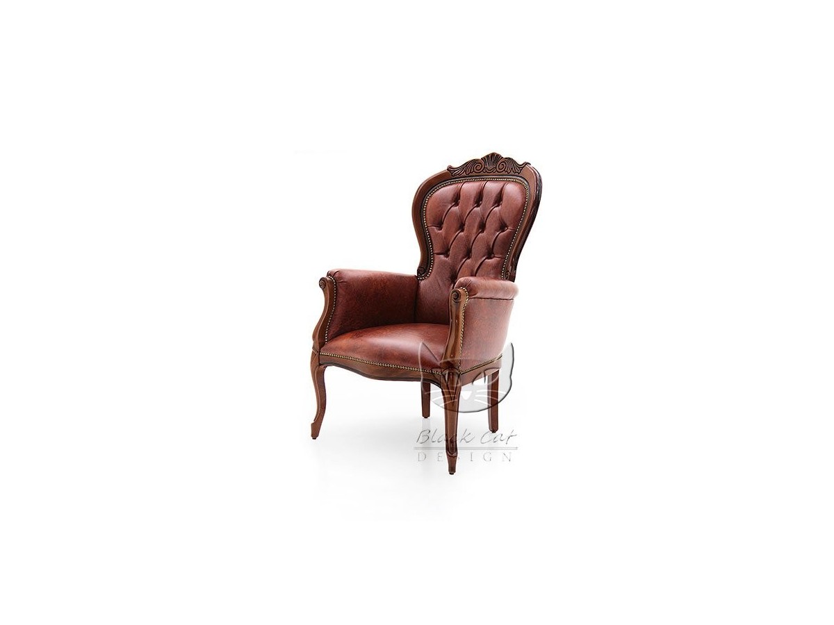 Foglia stylowy skórzany włoski fotel