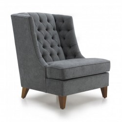 Fortuna - fotel z wysokim pikowanym oparciem