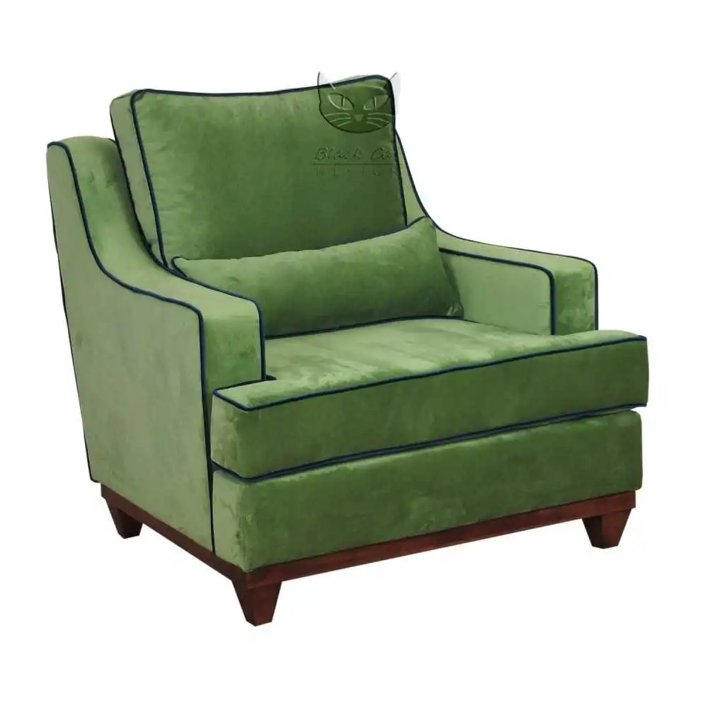 Zielony fotel w stylu retro Lukrecja 