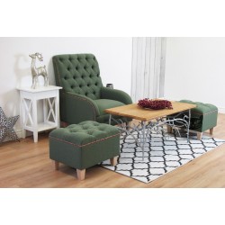 Taro pufa + fotel Alberto II