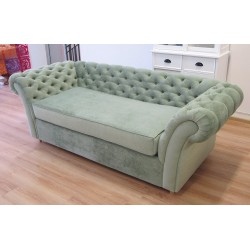 Zielona sofa chesterfiled Pablo 227 cm