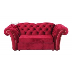 Pikowana sofa ze złotymi gwoździami - Chesterfield Wave 204/FS Pikowana sofa ze złotymi gwoździami - Chesterfield Wave 204/FS