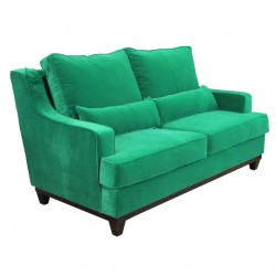 Lukrecja 175 - zielona sofa w stylu retro