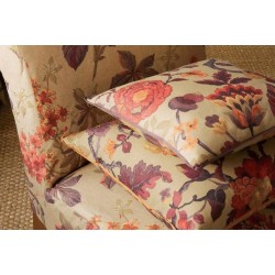 tkanina len w kwiaty