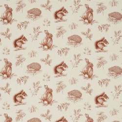 SQUIRREL & HEDGEHOG 225524 - lniane tkaniny z motywem zwierzęcym