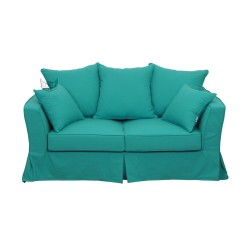 turkusowa sofa z pokrowcem do okazyjnego spania Vivienne 170 cm/FS