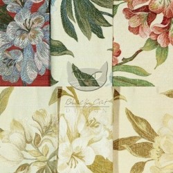 Leticia Aqua-14 - żakardowa tkanina z motywem roślinnym