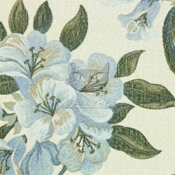 Leticia Aqua-14 - żakardowa tkanina z motywem roślinnym