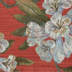 Leticia Aqua-14 - żakardowa tkanina z motywem roślinnym