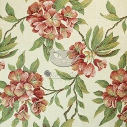 Leticia Aqua-14 - żakardowa tkanina z motywem roślinnym