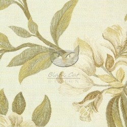 Leticia Aqua-14 - żakardowa tkanina z motywem roślinnym