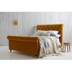 Pikowane łóżko w stylu retro Klarissa
