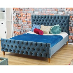 Soprano - łóżko pikowane pluszowa tkanina