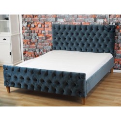 Soprano - łóżko pikowane pluszowa tkanina