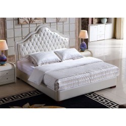 Sassari - pikowane łóżko z kryształkami i pojemnikiem na pościel