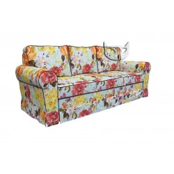 Sofa do spania z pokrowcem - Flower wer. 246