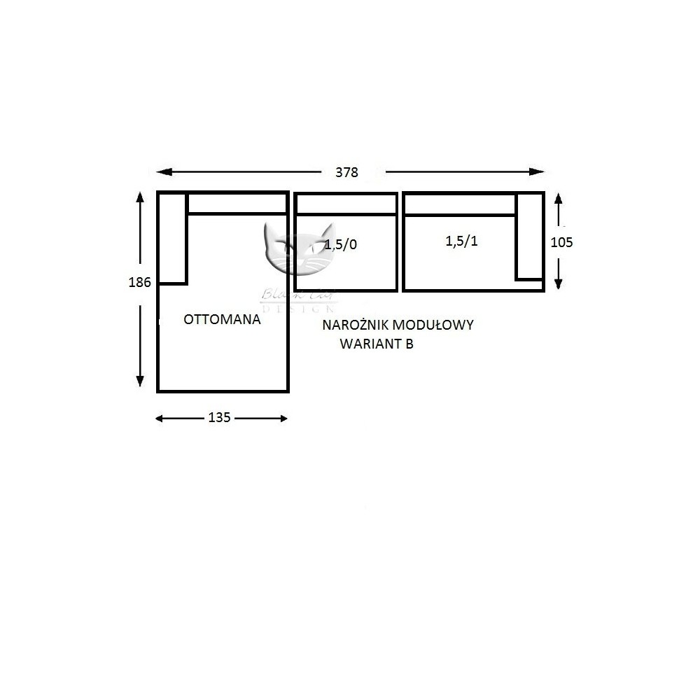 Narożnik w stylu włoskim Mavi Narożnik w stylu włoskim Mavi