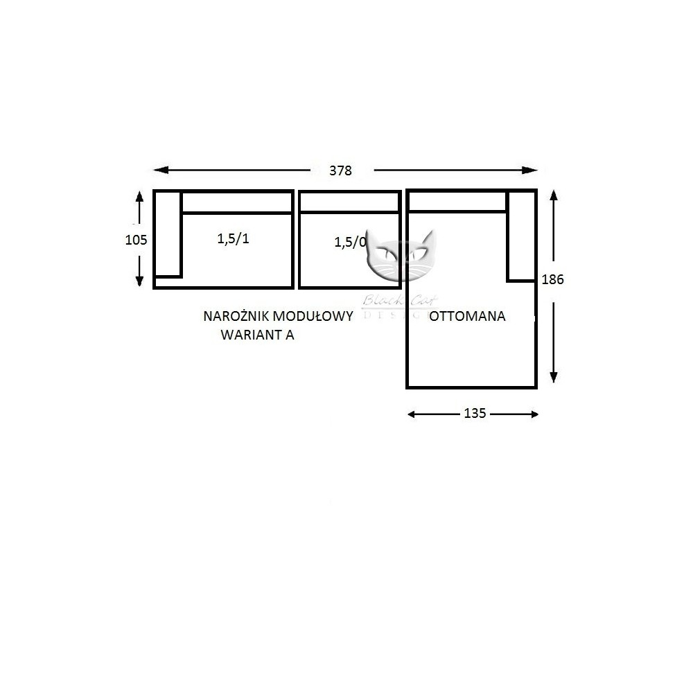 Narożnik w stylu włoskim Mavi Narożnik w stylu włoskim Mavi