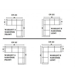 Narożnik w stylu skandynawskim Eddard