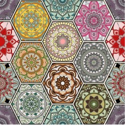 WT dmuchawce tkanina w stylu retro