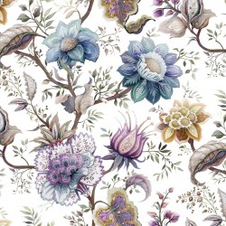 Tkanina tapicerska malowane kwiaty
