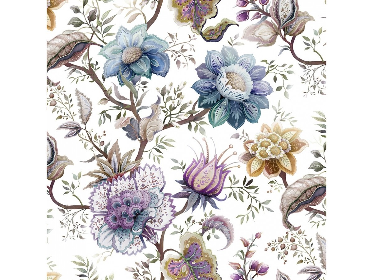 Tkanina tapicerska malowane kwiaty