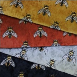 tkanina velvetowa w pszczoły
