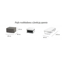Pufa z funkcją spania