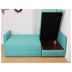 Sirius 180x200 - mały narożnik do spania z pojemnikami na pościel