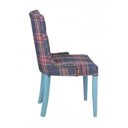 Richard krzesła w kraciastej tkaninie
