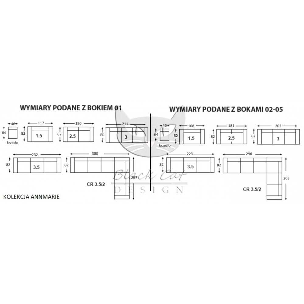 Narożnik do kuchni na wymiar Annmarie Narożnik do kuchni na wymiar Annmarie