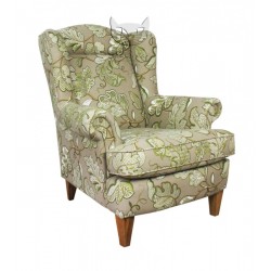 Babciny - fotel z wysokim oparciem uszak