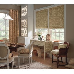 Oakmere Henna efektowna tkanina we wzory roślinne