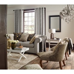 Oakmere Ochre efektowna tkanina we wzory roślinne