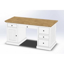 Biurko z blatem z drewna Kevin 150