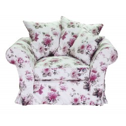 Sofa w tkaninie w kwiatowy wzór - Federica 150 cm/FS