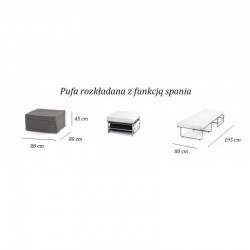 Federica rozkładana pufa Federica rozkładana pufa
