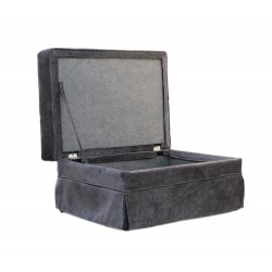 Pufa z fartuchem i pojemnikiem