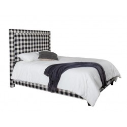 Astoria łóżko w tkaninę w kratę