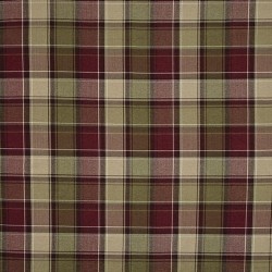 Argyle Claret tkanina w kratę w stylu cottage