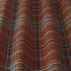 Argyle Claret tkanina w kratę w stylu cottage