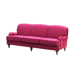 Paxton 220 cm sofa w welvetowej tkaninie