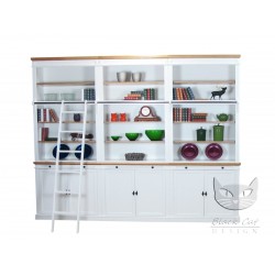 Biblioteczka NO.12 -  bardzo szeroka z drabiną