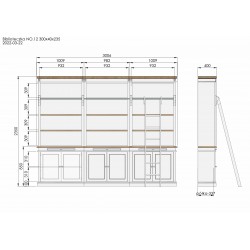Biblioteczka NO.12 -  bardzo szeroka z drabiną