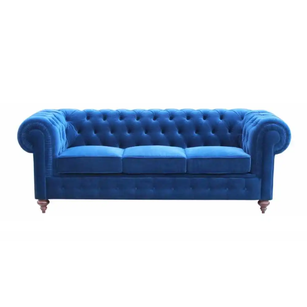 Luis kobaltowa sofa chesterfield