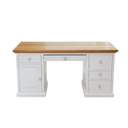 Kevin 160 stylowe biurko z dębowym blatem