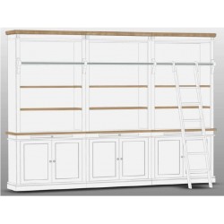 Biała biblioteczka z drabinką NO.14