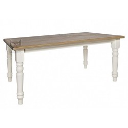 Stół z dębowym blatem Sevilla 180x100 + 2x40cm