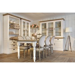 Stół z dębowym blatem Sevilla 180x100 + 2x40cm