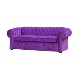 Brandford 230 cm welwetowa sofa w stylu vintage
